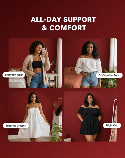 Veloura™ Stay-Put Bra:Finally  Wear What You Want. Forget About Your Bra.